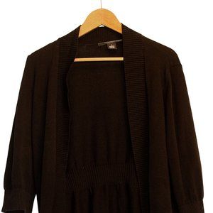 89th & MADISON 3/4 Length Sleeve Rounded Cardigan